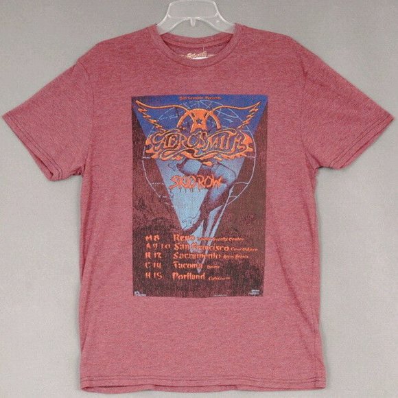 NWOT Aerosmith and Skid Row West Coast Concert T-Shirt by Retro Brand - Picture 2 of 2